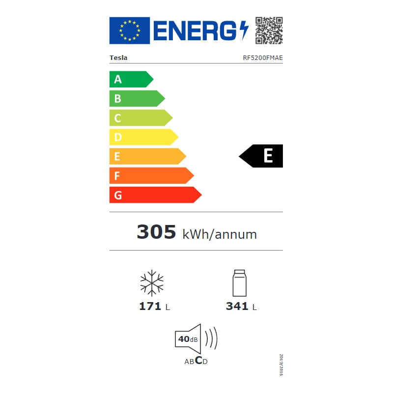 Tesla WG Side by side Frigider Side by Side Tesla WG RF5200FMAE | 512L, No Frost, 83.3x64.8x189.8cm