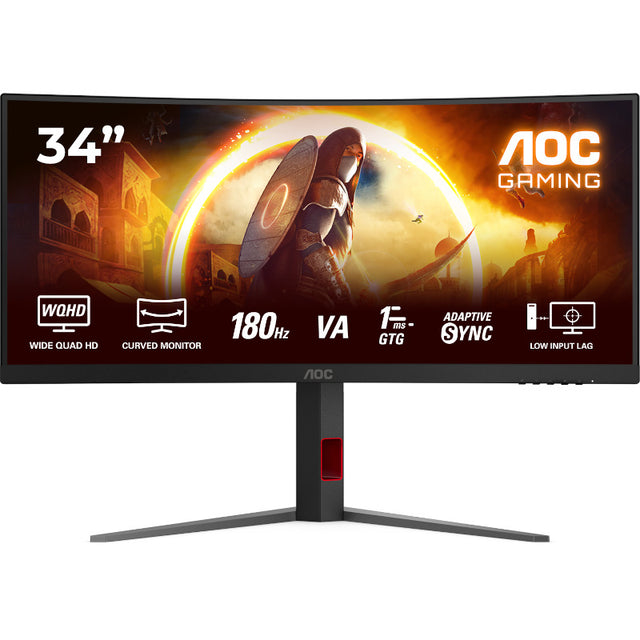 Monitor LED AOC Gaming AGON CU34G4 Curbat 34 inch UWQHD VA 0.5 ms 180 Hz HDR FreeSync Premium