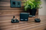 Verbatim Incarcator USB Adaptor de calatorie mini Verbatim 30238, GaN, 65W, display, USB-C1/C2, PD 3.0 pana la 65W, USB-A QC 3.0 pana la 20W, negru