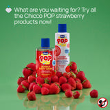 Gel de Dus Spumant Chicco Pop cu Aroma de Bomboane cu Capsuni, Formula Vegana, pentru Copii și Adolescenti 300 Ml