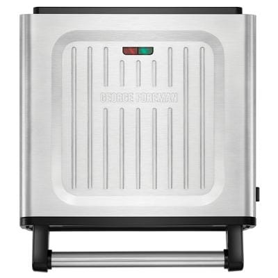 George Foreman Grătar de contact George Foreman Smokeless 28000-56, gătire rapidă cu fum redus, plăci antiaderente, negru