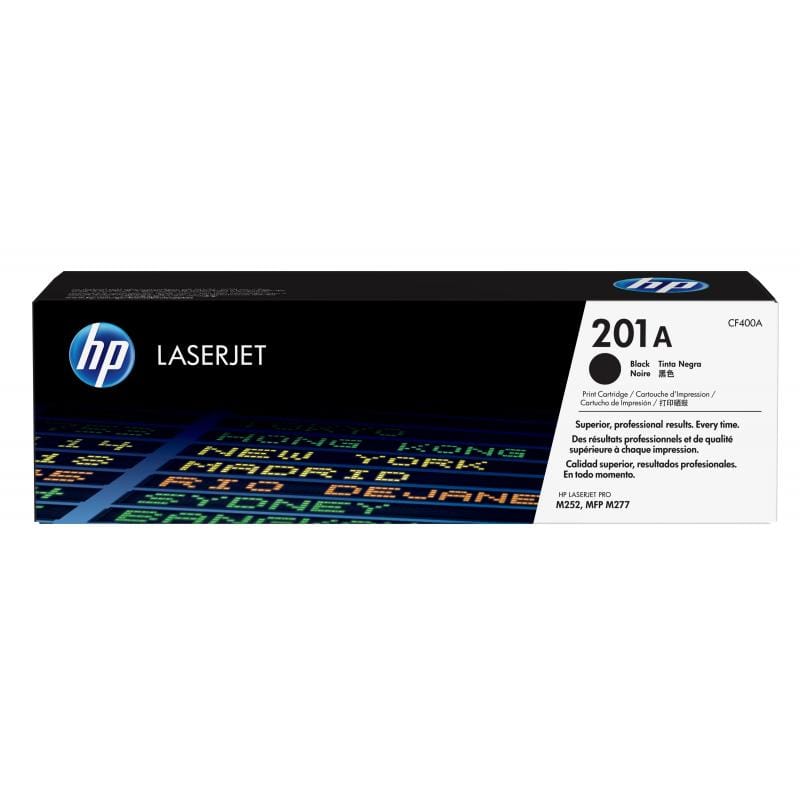 HP Cartuș toner original HP 201A (CF400A) Negru, 1.500 pagini, compatibil Color LaserJet Pro M252/M277