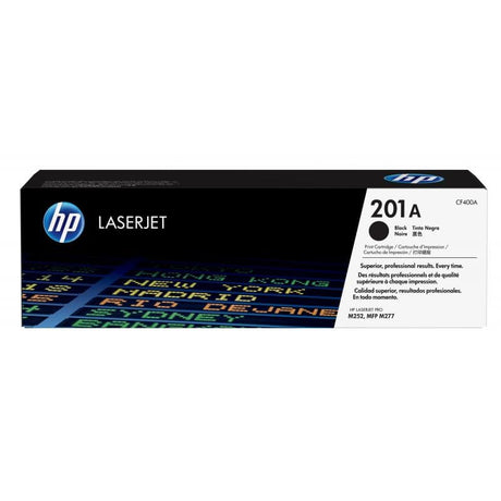 HP Cartuș toner original HP 201A (CF400A) Negru, 1.500 pagini, compatibil Color LaserJet Pro M252/M277