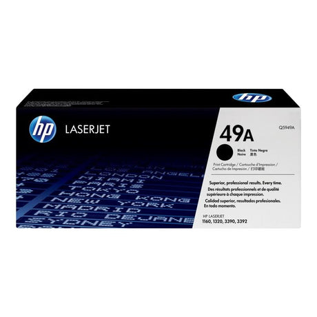 HP Cartuș toner original HP 49A (Q5949A) negru pentru imprimante laser, imprimare alb-negru profesională