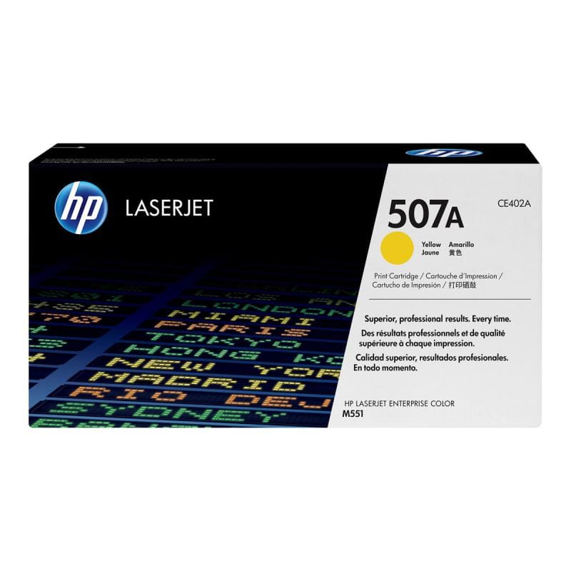 HP Toner Toner original HP 507A (CE402A) Galben pentru imprimante HP Color LaserJet, calitate profesională