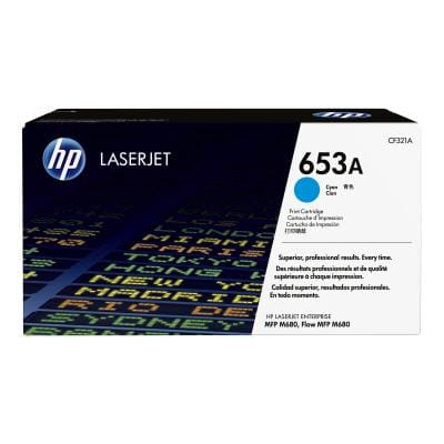 HP Cartuș toner original HP 653A Cyan CF321A pentru imprimante HP Color LaserJet