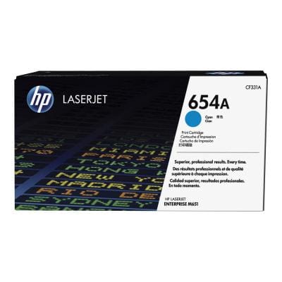 HP Consumabile imprimanta Cartuș toner original HP 654A (CF331A) Cyan pentru imprimante HP LaserJet, imprimare color profesională