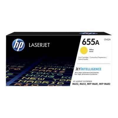HP Toner Toner Original HP 655A Galben CF452A pentru imprimante HP LaserJet, printare color clară și constantă