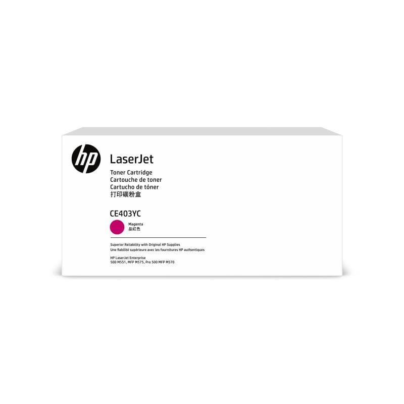 HP Consumabile imprimanta Cartuș toner HP CONTRACT 507Y Magenta CE403YC, randament ridicat, pentru imprimare color profesională