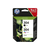 HP Consumabile imprimante Cartuse Imprimanta HP 304 (3JB05AE) | Negru + Color, Original