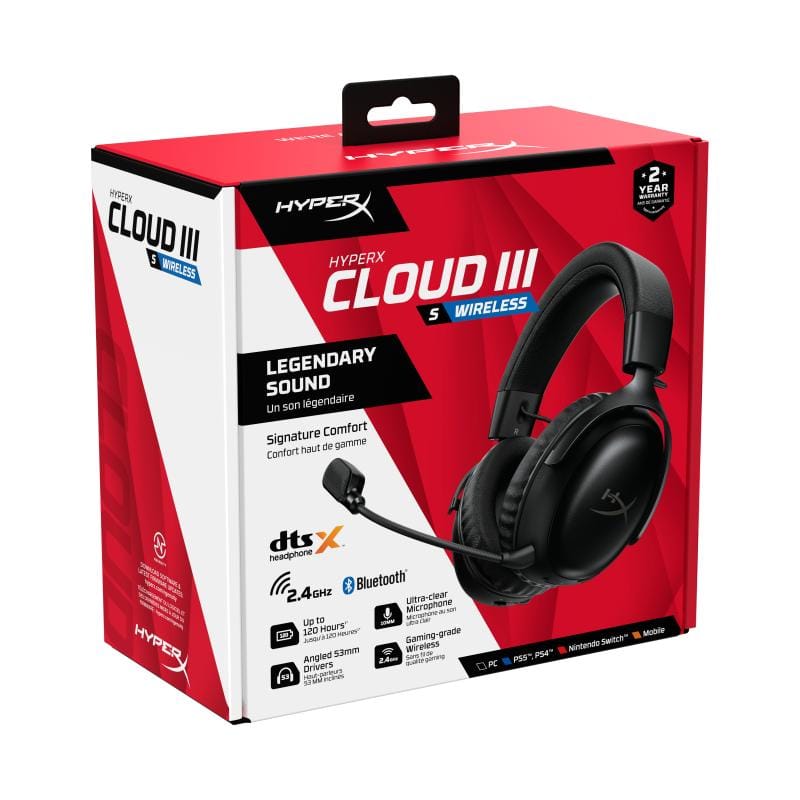 HyperX Căști Gaming Wireless HyperX Cloud III S, microfon integrat, negru (A59YZAA)