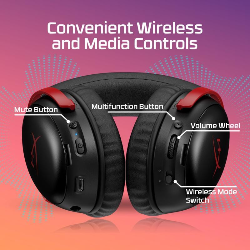HyperX Căști Gaming Wireless HyperX Cloud III S, microfon integrat, negru (A59YZAA)