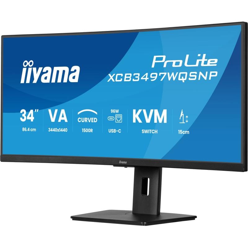 Iiyama Monitor PC Monitor iiyama XCB3497WQSNP-B1 | 34", 3440x1440, IPS, 100Hz, USB-C