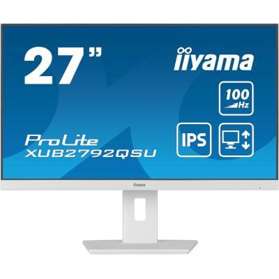 Iiyama Monitor PC Monitor Iiyama XUB2792QSU-W6 | 27", QHD, IPS, Ergonomic, Alb