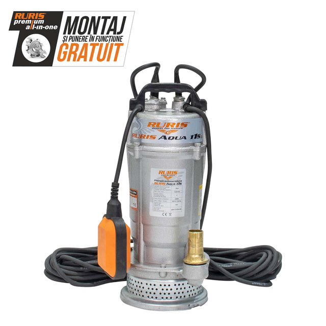 Ruris Pompa submersibila Pompa submersibila RURIS Aqua 11S | 550W, Debit 3,6m³/h, Înălțime maximă refulare 25m