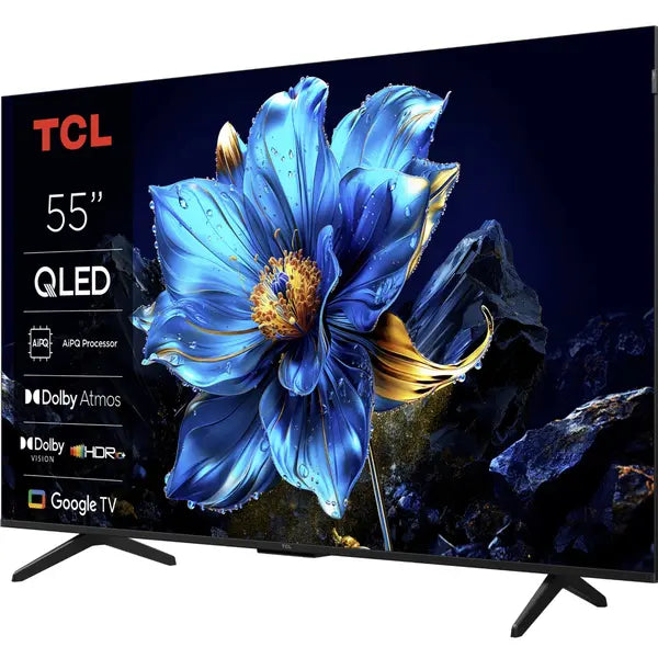 Televizor TCL QLED 55P7K | 139 cm, Smart Google TV, 4K, Clasa F