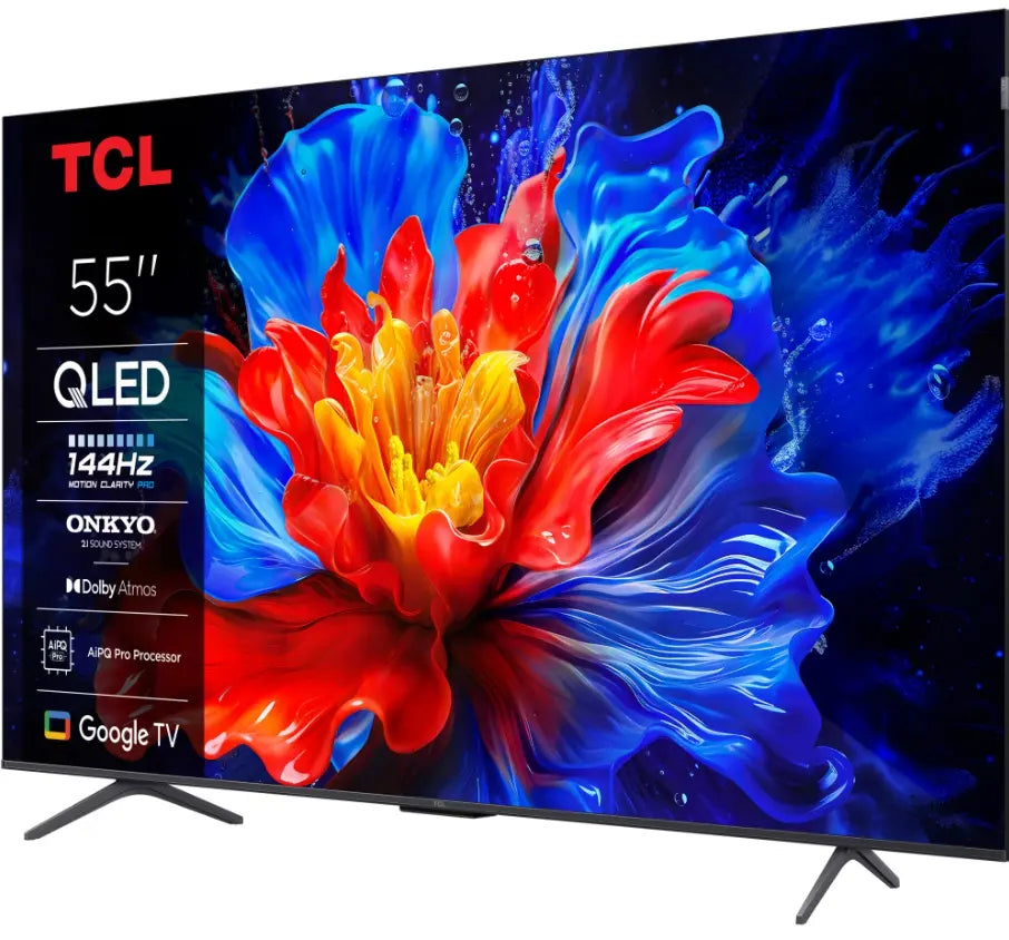 Televizor TCL QLED 55P8K | 139 cm, Smart Google TV, 4K, Clasa F