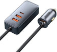 Baseus Incarcator auto Incarcator Auto Baseus CCBT-B0G | 3x USB-A, 1x USB-C, cu Prelungitor, Gri