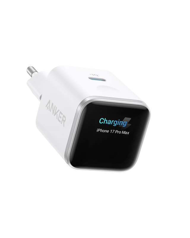 Incarcator retea Anker Nano Smart Display, 45W, 1x USB-C, Alb