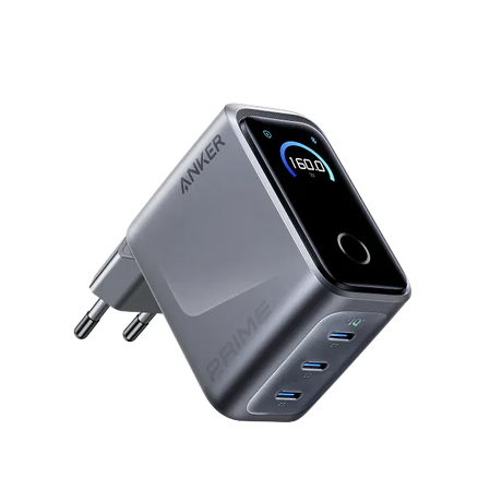 Anker Incarcator USB Incarcator Retea Anker Prime A2687341 | 160W, 3x USB-C, Smart Display, Gri