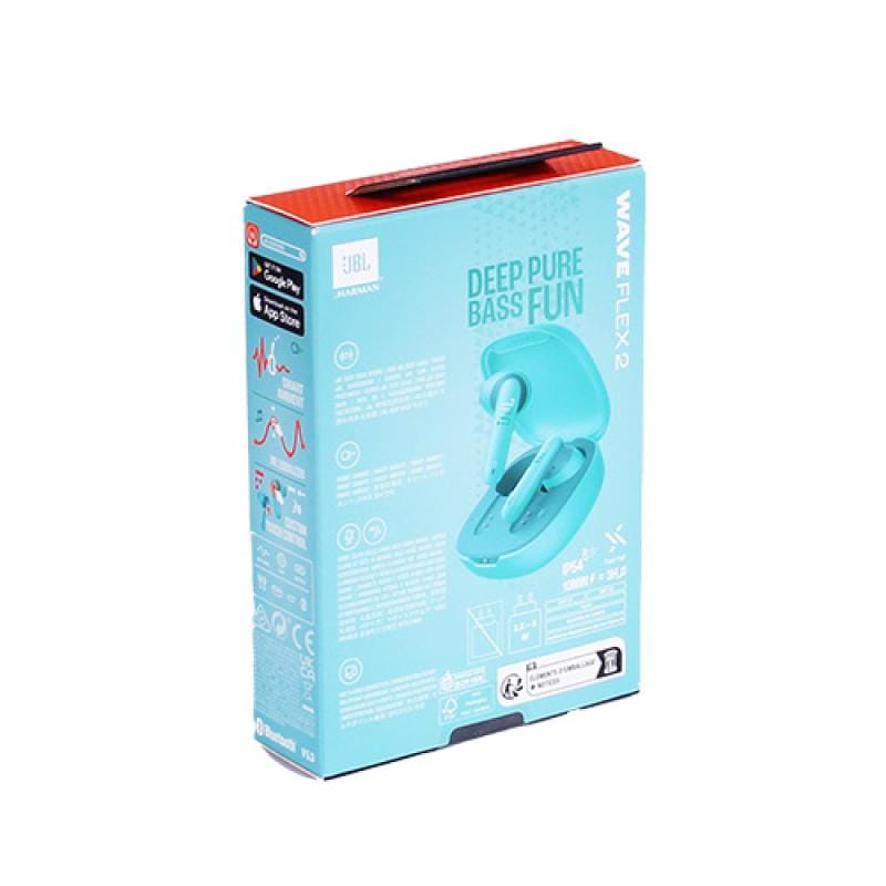 Jbl Casti bluetooth Casti True Wireless JBL Wave Flex 2 JBLWFLEX2BLU | In-Ear, Bluetooth, Bass Puternic, Microfon, Albastru