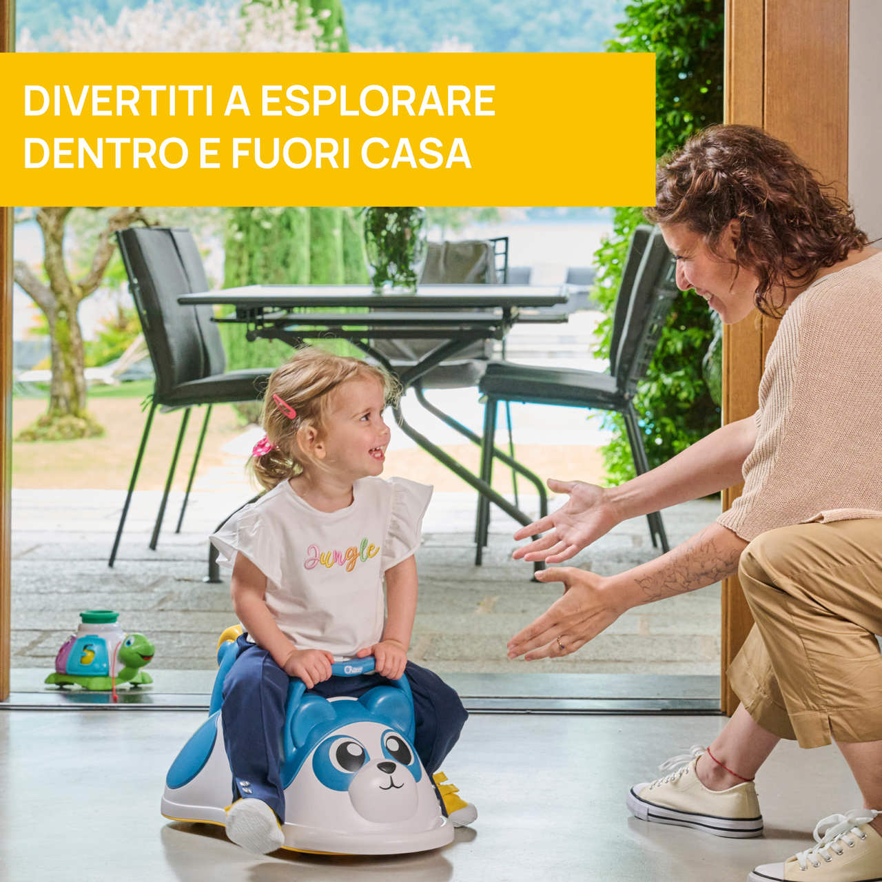Jucarie Copii Chicco Tip Montessori Ride-on Panda, 1-3ani