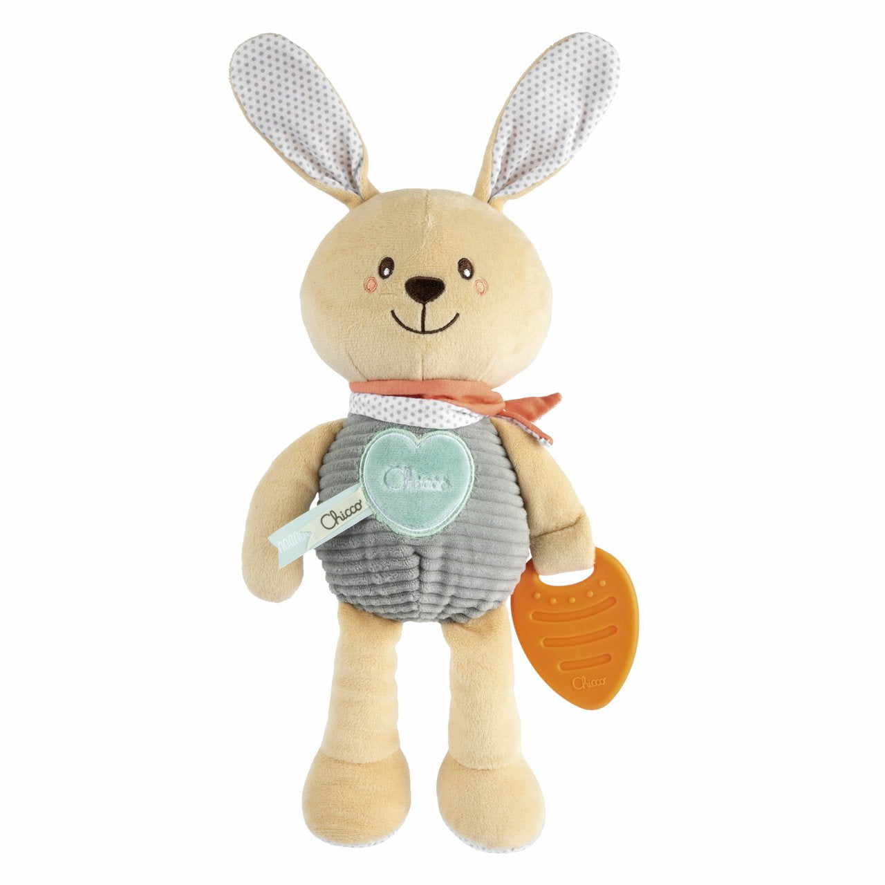 Jucarie Copii din Plus Chicco My Sweet Doudou Multisenzorial cu Zornaitoare, Bej, 0luni+
