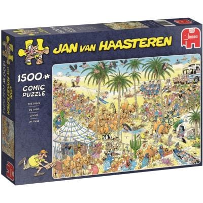 Jumbo Spiele Puzzle Puzzle Jumbo Jan van Haasteren 19059 | 1500 Piese, Tema Oaza