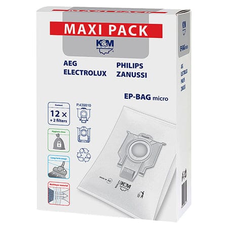 K&M Filtre aspirator K&M - Filtru Aspirator 12+2 Maxi Pack | KMBAGMAXI