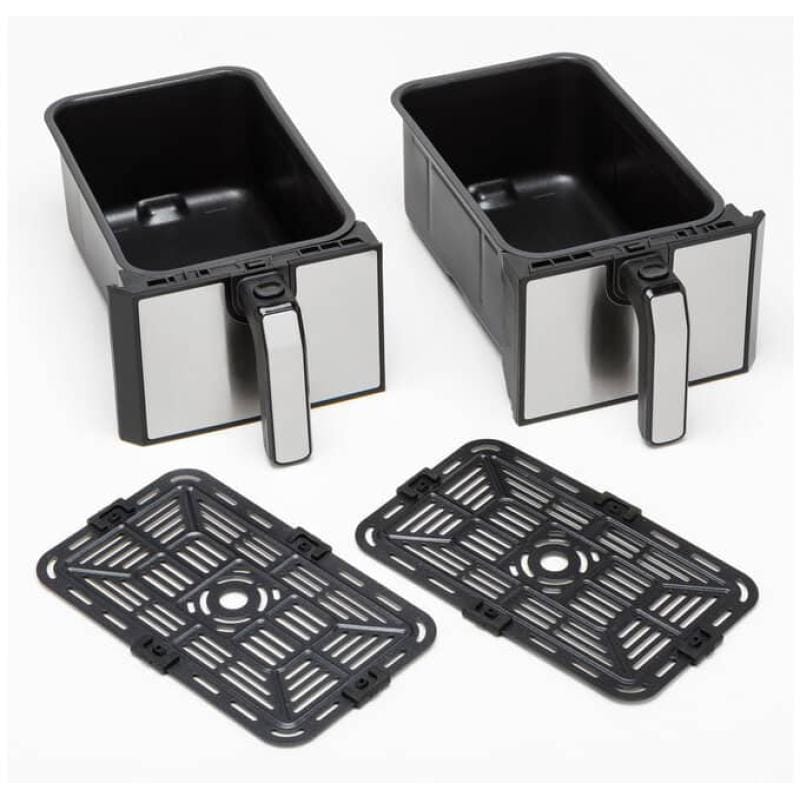 Kenwood Air Fryer Air Fryer Kenwood HFM20.000MB | 2 Compartimente, 4L, Control Independent, Negru/Argintiu