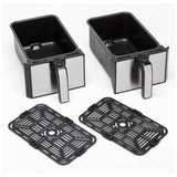Kenwood Air Fryer Air Fryer Kenwood HFM20.000MB | 2 Compartimente, 4L, Control Independent, Negru/Argintiu