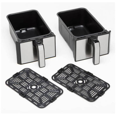 Kenwood Air Fryer Air Fryer Kenwood HFM20.000MB | 2 Compartimente, 4L, Control Independent, Negru/Argintiu
