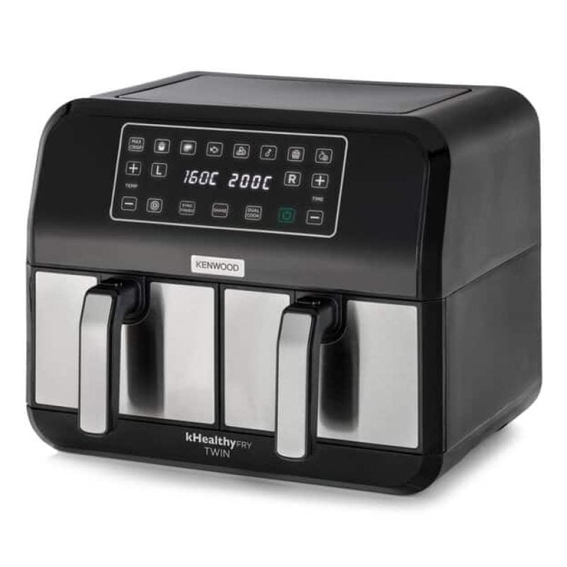 Kenwood Air Fryer Air Fryer Kenwood HFM20.000MB | 2 Compartimente, 4L, Control Independent, Negru/Argintiu