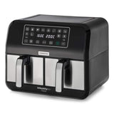 Kenwood Air Fryer Air Fryer Kenwood HFM20.000MB | 2 Compartimente, 4L, Control Independent, Negru/Argintiu