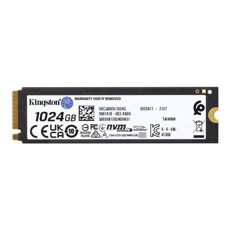 Kingston SSD intern Kingston KC3000 1TB, M.2 NVMe PCIe 4.0, SKC3000S/1024G
