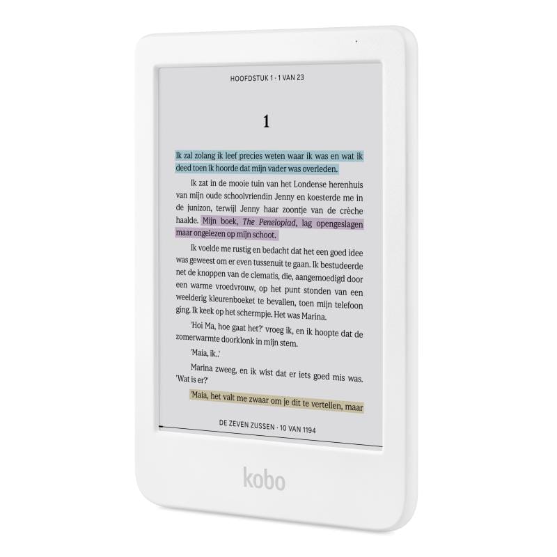 Kobo Ebook reader eBook Reader Kobo Clara Colour N367-KU-WH-K-CK | Ecran Color, Alb