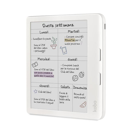 Kobo eBook Reader Kobo Libra Colour Alb, Ecran E Ink Color, Design Ergonomic, Model N428-KU-WH-K-CK