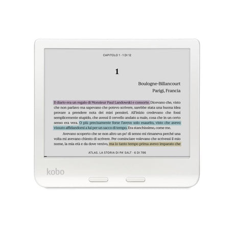 Kobo eBook Reader Kobo Libra Colour Alb, Ecran E Ink Color, Design Ergonomic, Model N428-KU-WH-K-CK