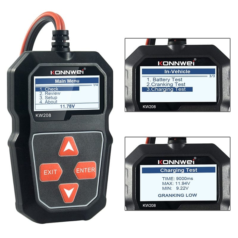Konnwei Aparat de masura Baterie Konnwei KW208 | 12V, Roșu