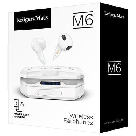 Kruger Matz Casti In Ear Căști Kruger Matz KMPM6-W | Alb