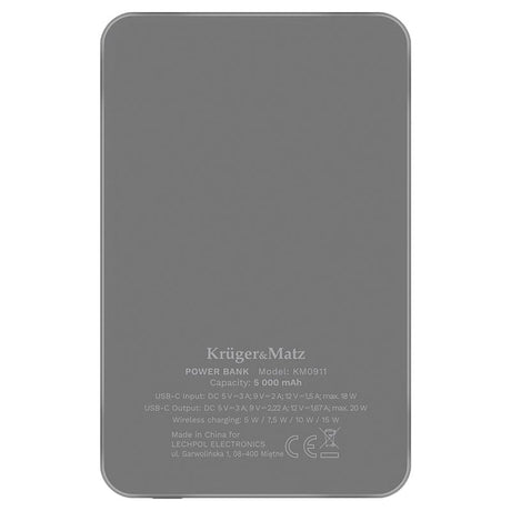 Kruger Matz Power bank Power Bank Kruger Matz KM0911 | Gri