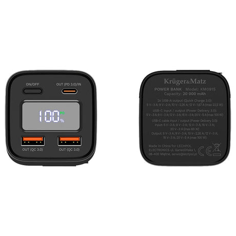 Kruger Matz Power bank Power Bank Kruger Matz KM0915 | 100W, Negru