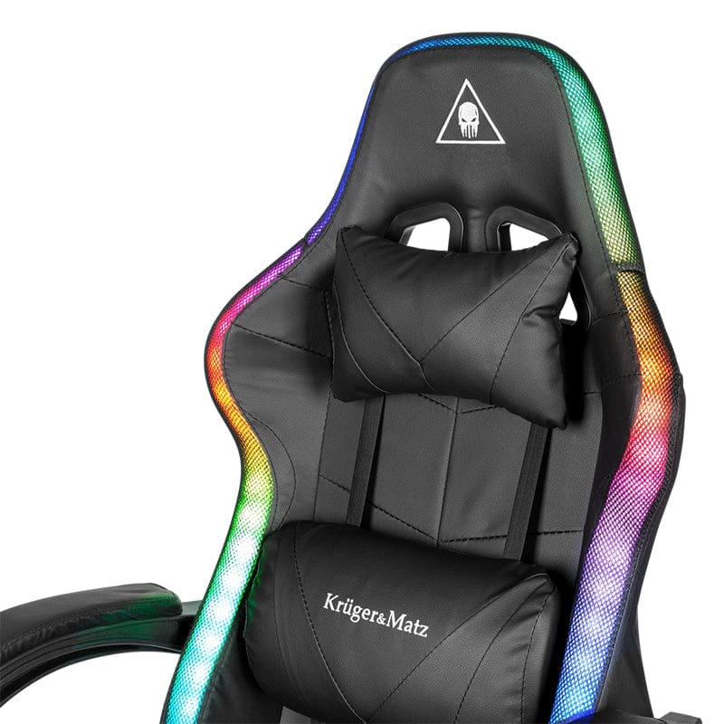 Kruger Matz Scaun Gaming Scaun Gaming Kruger Matz KM0790-BLED | 150kg, 54cm, Negru, LED