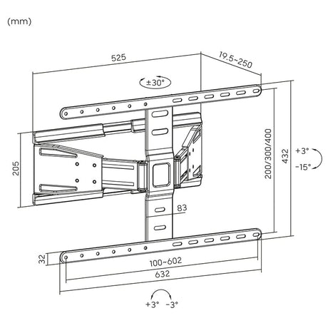 Kruger Matz Suport TV Suport TV Kruger Matz KM1308 | 50kg, 43", Roșu