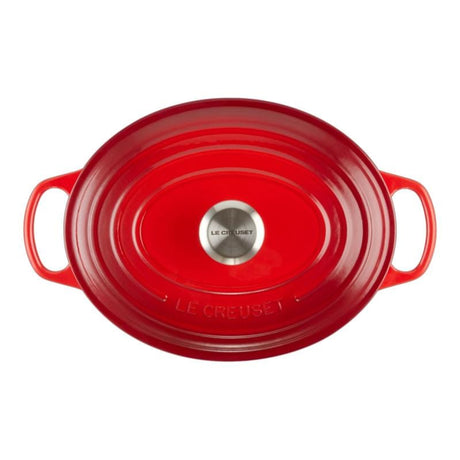 Le Creuset Tavă ovală pentru cuptor Le Creuset Signature 31 cm, fontă emailată, roșu cireș (Cherry Red)