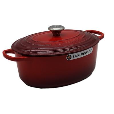Le Creuset Tavă ovală pentru cuptor Le Creuset Signature 31 cm, fontă emailată, roșu cireș (Cherry Red)