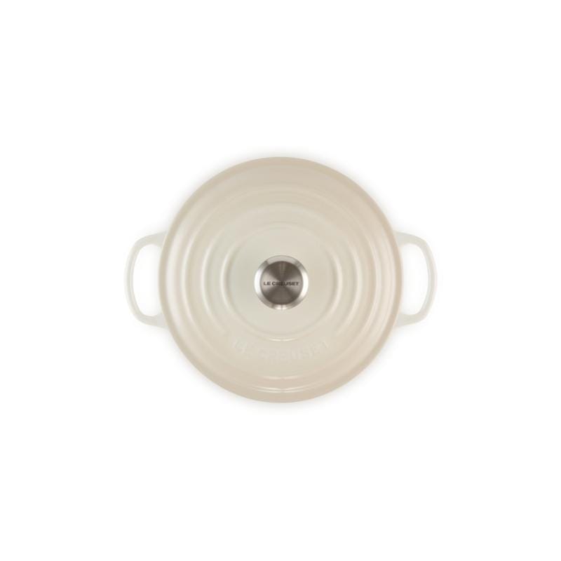 Le Creuset Cuptor microunde Vas Rotund Cuptor Le Creuset Signature 149950 | 20cm, Fonta Emailata, Meringue