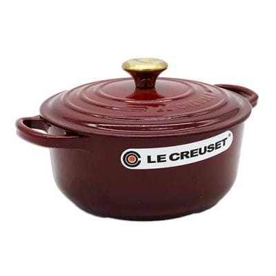 Le Creuset Vas rotund din fontă emailată Le Creuset Signature cu capac, 20 cm, Rhône
