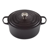 Le Creuset Vas rotund din fontă emailată Le Creuset Signature Roaster 22 cm, Negru