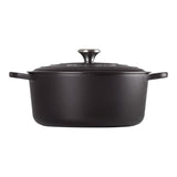 Le Creuset Vas rotund din fontă emailată Le Creuset Signature Roaster 22 cm, Negru